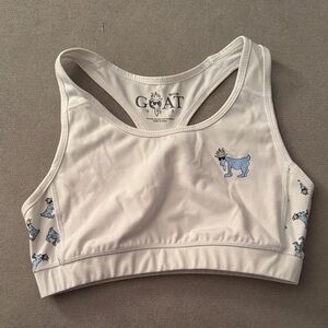 GOAT  Sports Bra with Blue Goat Print